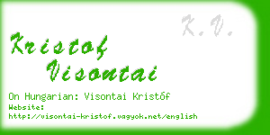 kristof visontai business card